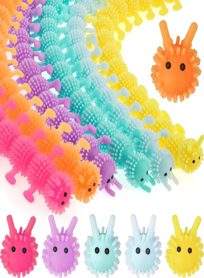 Silipull 24 Pcs Caterpillar Stretchy Strings Toy Colorful Fidget Worm Fidget Sensory Add, ADHD or Autism, Relaxing Toys(9.8 Inches,Colorful Worm) - Image 1